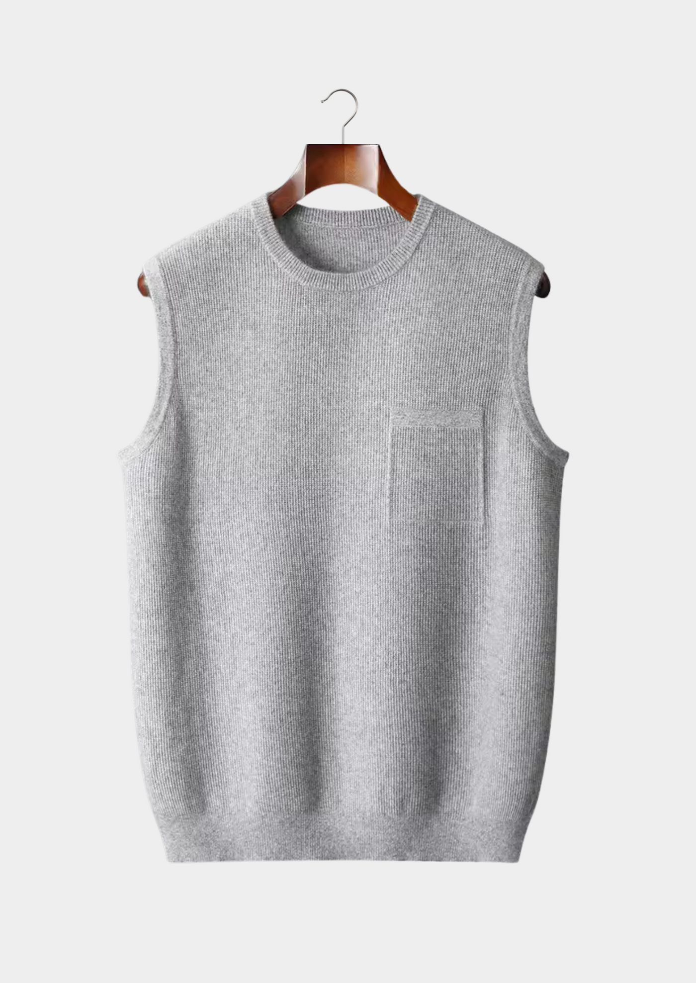 GILET GIROCOLLO 100% CASHMERE