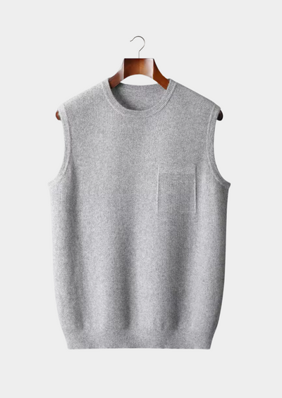 GILET GIROCOLLO 100% CASHMERE