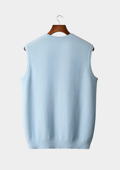 GILET GIROCOLLO 100% CASHMERE