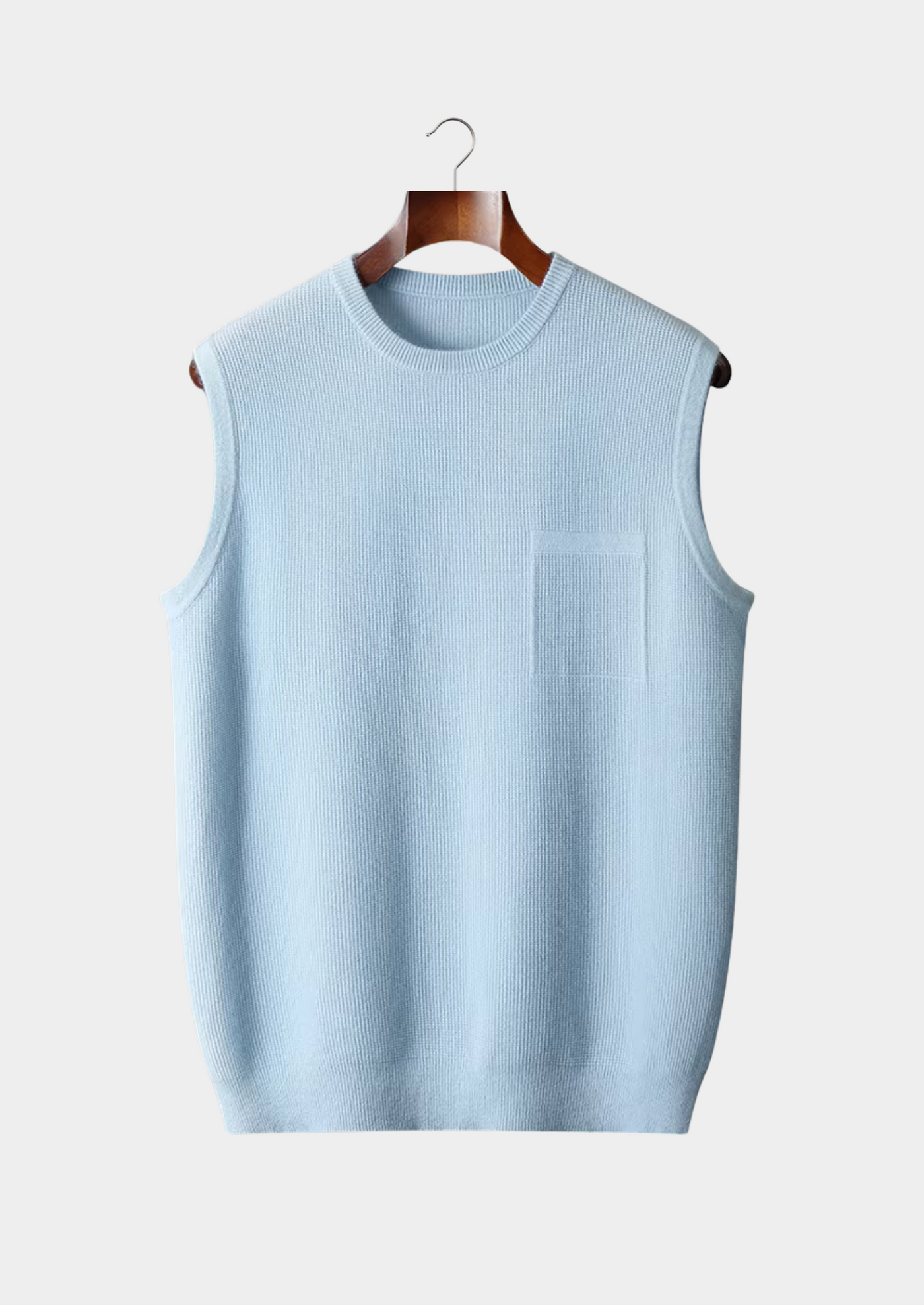 GILET GIROCOLLO 100% CASHMERE