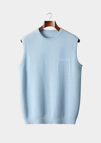 GILET GIROCOLLO 100% CASHMERE