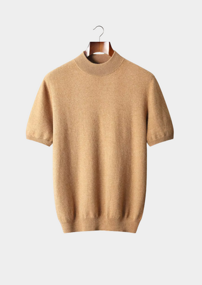 T-SHIRT A COLLO ALTO 100% CASHMERE