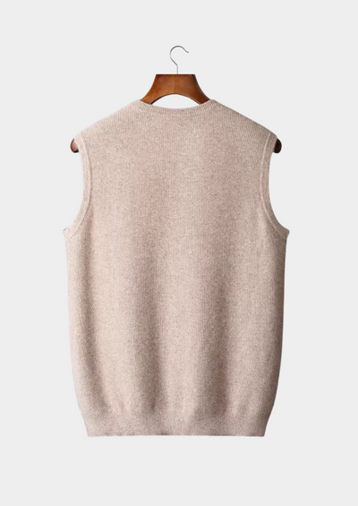 GILET GIROCOLLO 100% CASHMERE