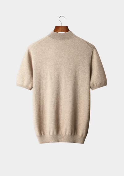 T-SHIRT A COLLO ALTO 100% CASHMERE