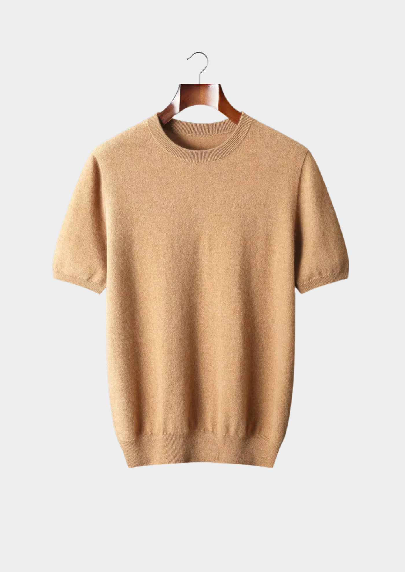 T-SHIRT CLASSICA A GIROCOLLO 100% CASHMERE