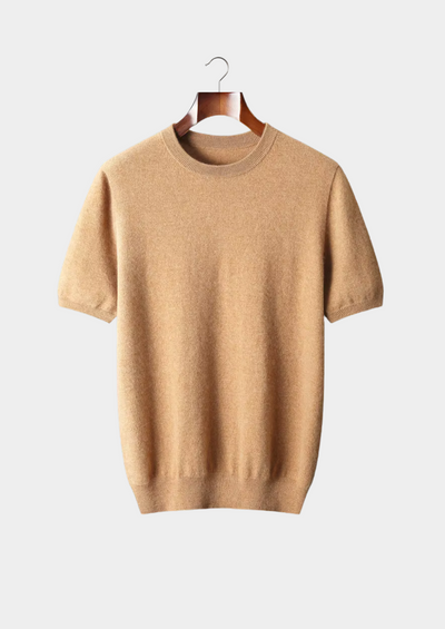 T-SHIRT CLASSICA A GIROCOLLO 100% CASHMERE