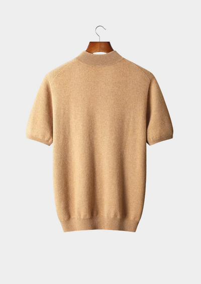T-SHIRT A COLLO ALTO 100% CASHMERE