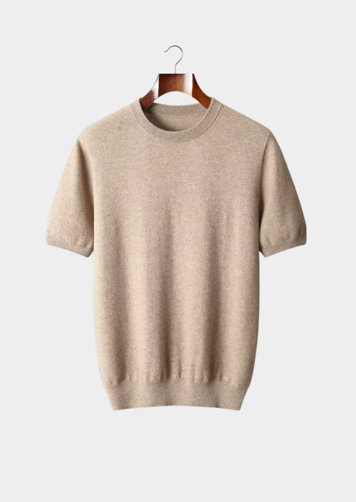 T-SHIRT CLASSICA A GIROCOLLO 100% CASHMERE