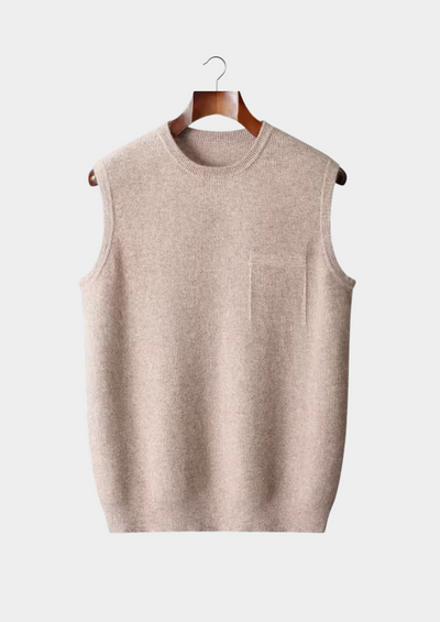 GILET GIROCOLLO 100% CASHMERE