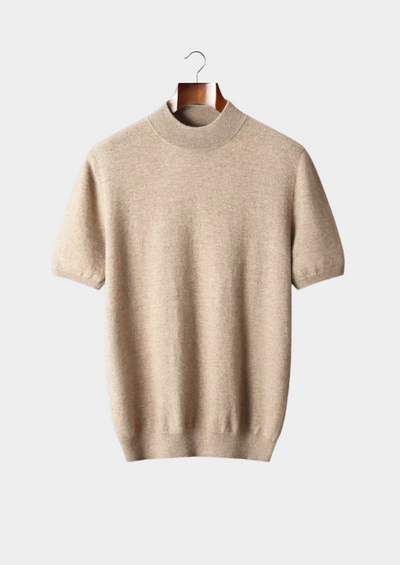T-SHIRT A COLLO ALTO 100% CASHMERE